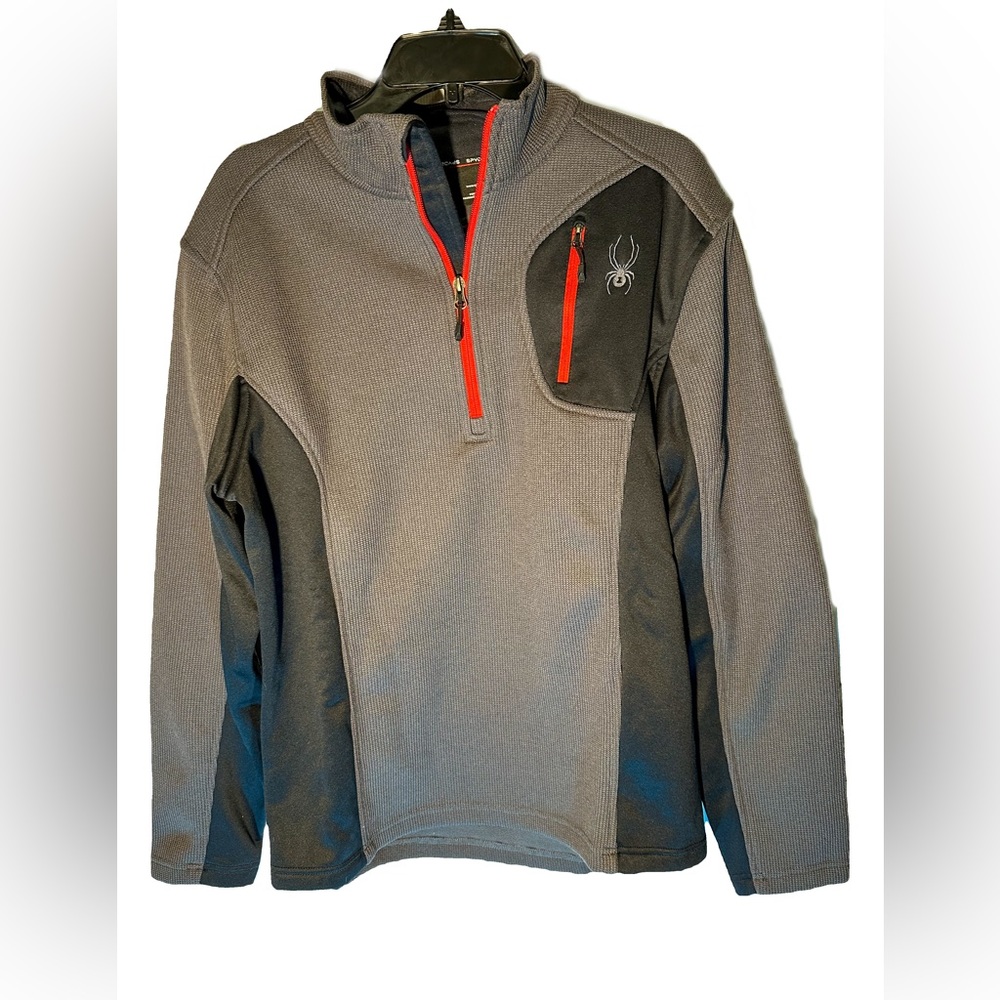 Spyder Gray Pullover 1/4 zip Large